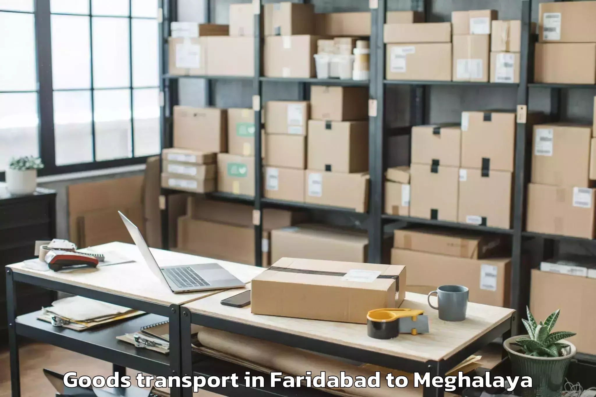 Leading Faridabad to Mawsynram Goods Transport Provider